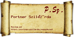 Portner Szilárda névjegykártya